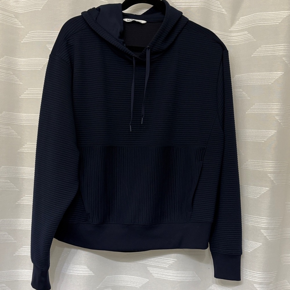 DSG Navy Ribbed Pullover Hoodie
